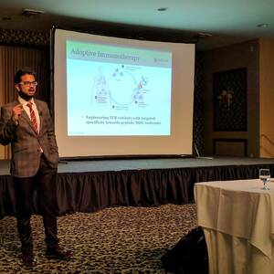 Nishant presents at biochem retreat in 2017