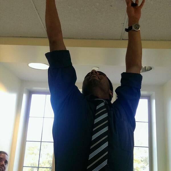 Nishant celebrating his successful candidacy defense in 2013