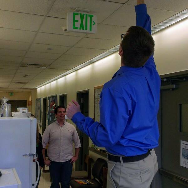 Cory celebrating his ARP defense in 2012