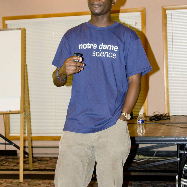 Photo of Francis giving a talk the Gibbs Conference, 2008